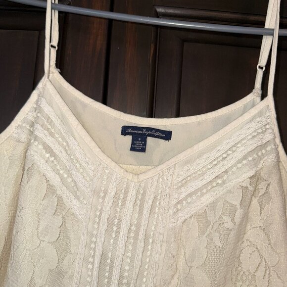 American Eagle Ivory Flowy Dress Size 8 Junior - Picture 2 of 3